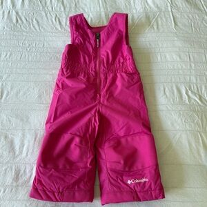 Columbia Kids Pink Snow Bib 12-18 months